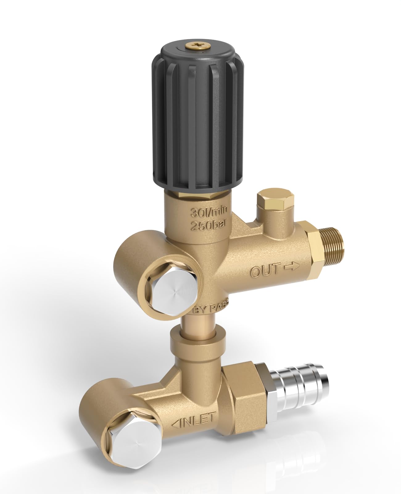 Valvola di scarico pompa idropulitrice per Interpump serie RG & RGL - Compatibile con RG 15.28 N, RG 18.28 N, RG 21.25 N/HN, RG 24.15 N/C, RG 26.12 C DX+F16, RG 30.10 C DX+F16, RGL 41.2 07 C DX; +F16