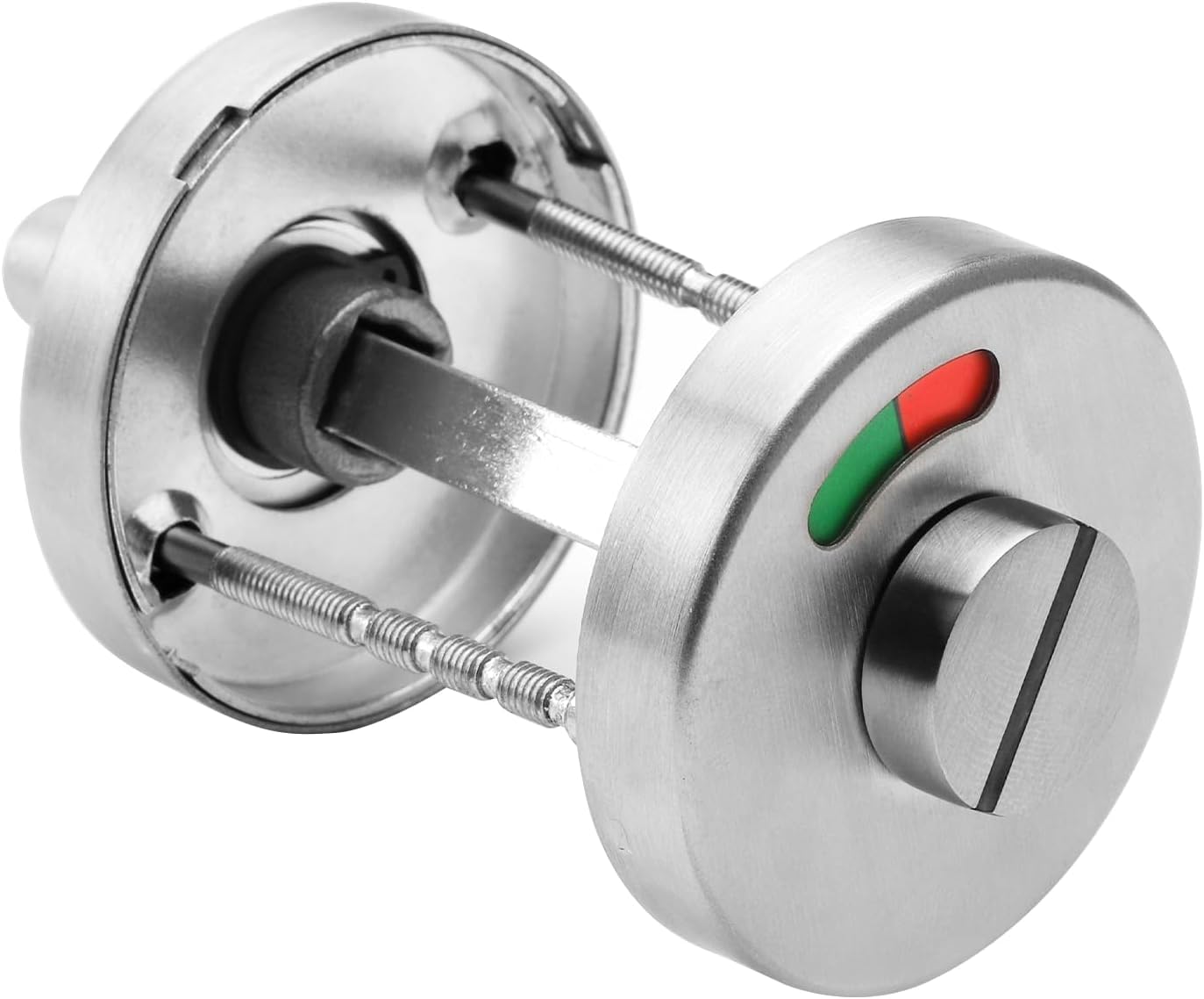 HENGBIRD Rosetta per WC con indicatore di occupazione, in acciaio inox, per porta WC, in acciaio inox, bagno