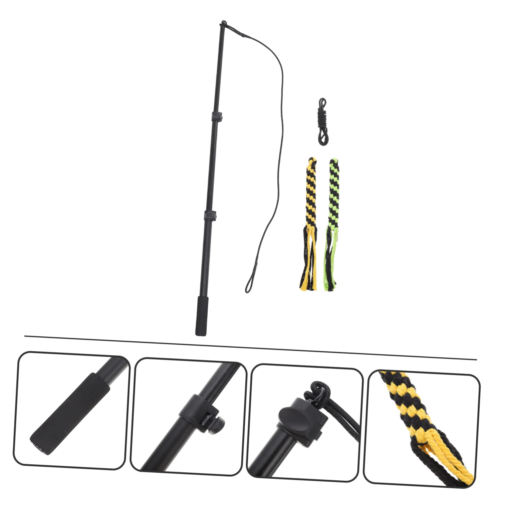 Sosoport 1satz Telescopische Hundespielzeug-Stange Robuste Langlebige Flirtstange Für Hunde Teiliges Für Aktives Spielen Und Training Für Kleine Und Große Hunde