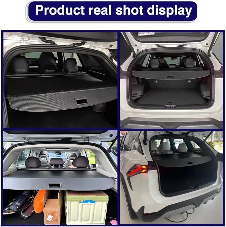 LINGYUE Car Retractable Rear Trunk Parcel Shelf for KIA Soul 2014-2017,Luggage Shade Shield Cargo Security Cover Curtain,Car Accessories