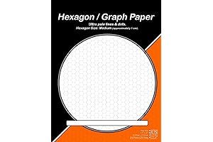 Hexagon / Graph paper: Ultra pale lines and dots