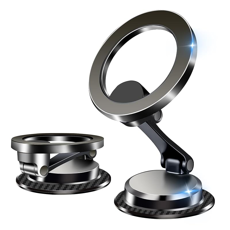 Suporte Magnético para Celular Automotivo YAOKEEP Compatível com MagSafe, Dobrável e Ajustável 360°, Modelo X-24