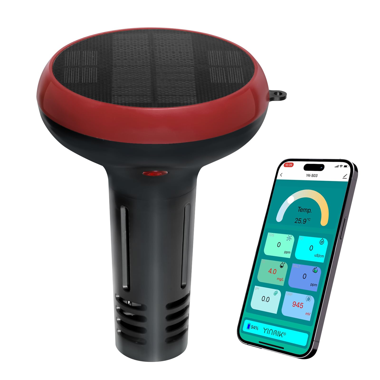 Photo 1 of GIDIGI Smart Pool Monitor, 5-in-1 pH Salt Meter for Swimming Pool