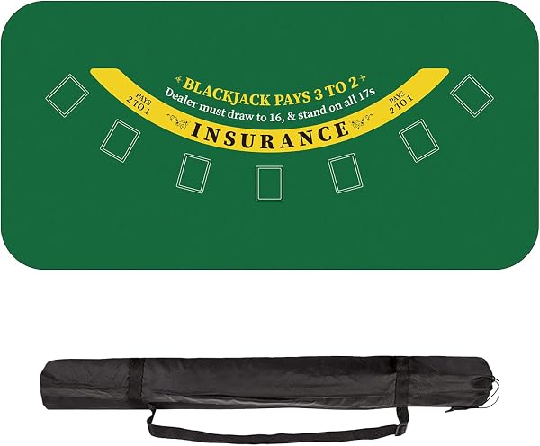 YUZPKRSI Tappetino da Roulette 180 × 90 cm, Texas Hold'em Panno da Poker Portatile Layout del Tavolo da Poker - 5
