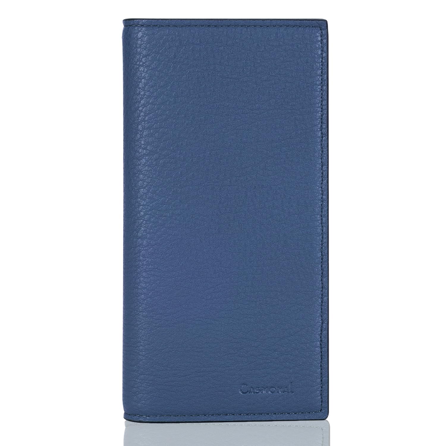 CASMONAL Checkbook Cover for Women &amp; Men, PU Leather Wallet RFID Blocking