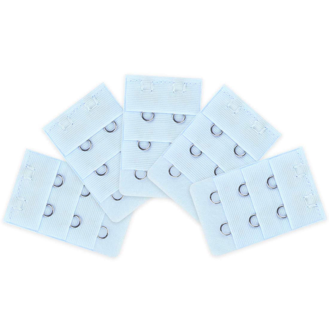 Allegra K Women's Light Blue Sourcing Map 5 Pcs 2 Hook 3 Row Underwear Bra Strap Extension For Lady One Size