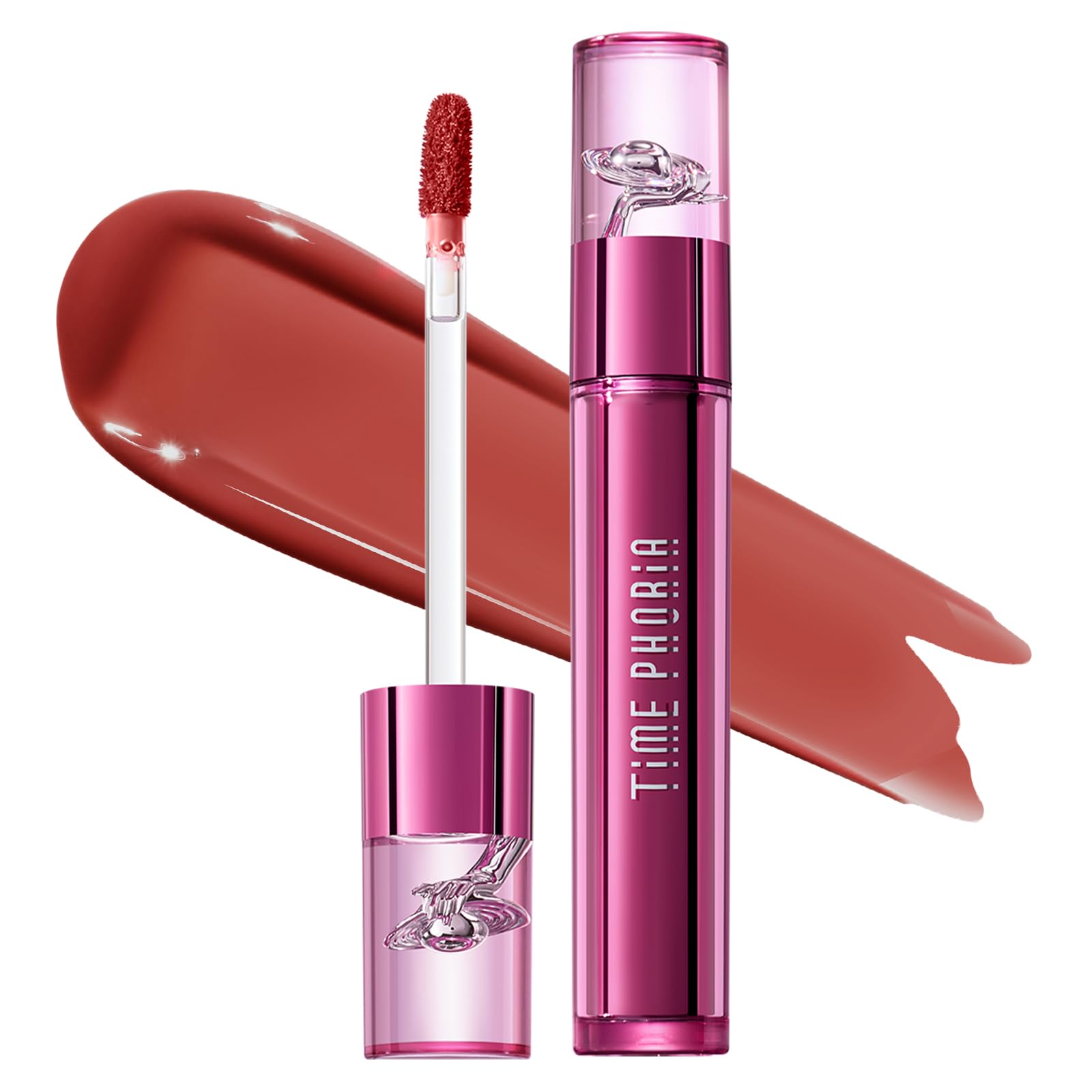 TIME PHORIA TIMEPHORIA Altera Blurring Tint Lip Stain 014 Diva, Burnt Orange Glossy to Soft Matte Finish, Blur Lip Lines, Weightless No-Sticky Airy Velvet Texture, Vibrant Hydrating Long-Lasting Lip Makeup