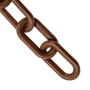 Mr. Chain Plastic Barrier Chain, Brown, 3-Inch Link Diameter, 100-Foot Length (80010-100)