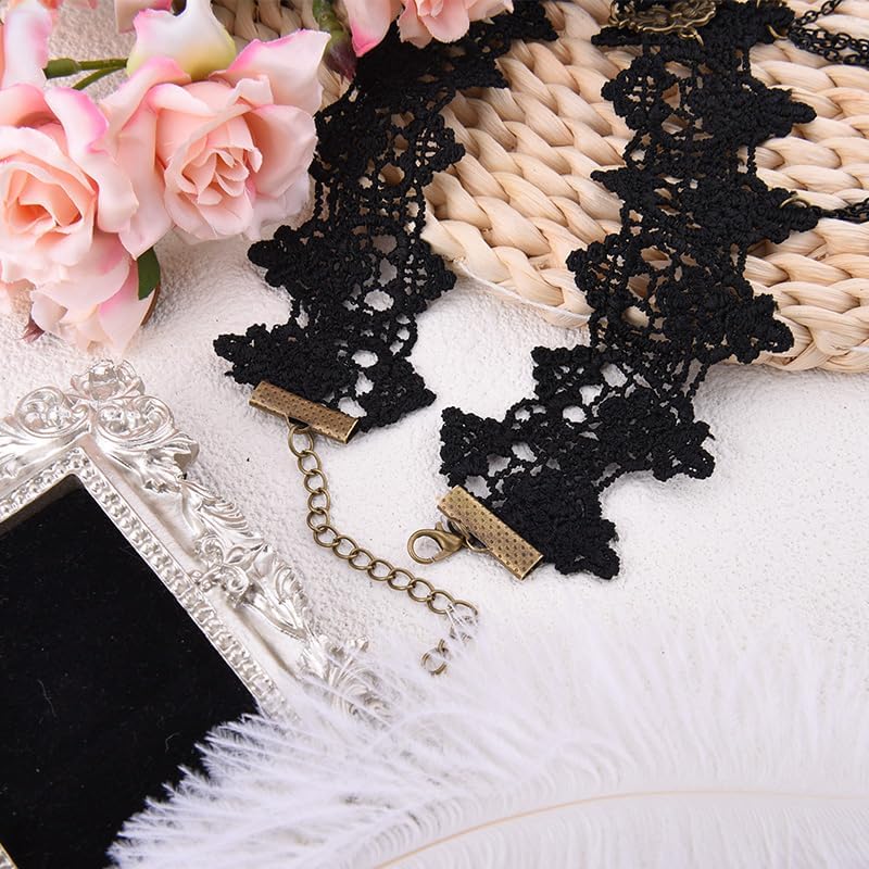 Sisadodo Halloween Costumes Decorations for Women Gothic Rose Chokers Necklaces for Women Females Punk Black Vampire Choker - Image 6