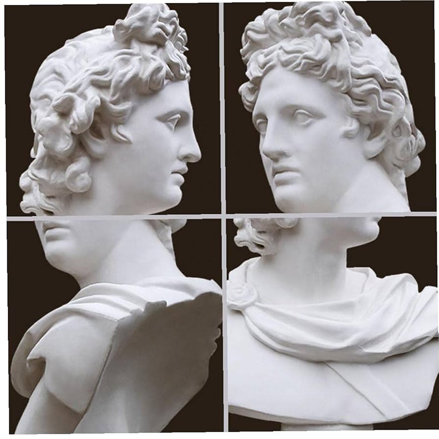 アポロン-光（太陽)高さ60cm,音楽 詩の古代ギリシャ神像 彫刻 彫像 アポロン-光（太陽） 音楽 詩の古代ギリシャ神像 彫刻 彫像