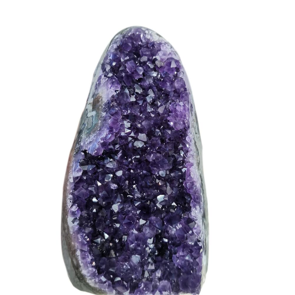 Zooeewly Amethyst Crystal Geode Cluster Natural Raw Quartz from Uruguay 2.2lbs Irregular Crystal for Home Decor Meditation Feng Shui Witchcraft Altar