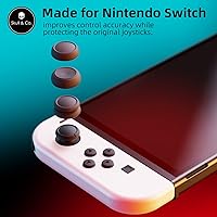 Vista 2 de Skull & Co. Skin, CQC and FPS Thumb Grip Set Joystick Cap Analog Stick Cap for Nintendo Switch Joy-Con Controller - Neon Pink+Green, 3 Pairs(6pcs)