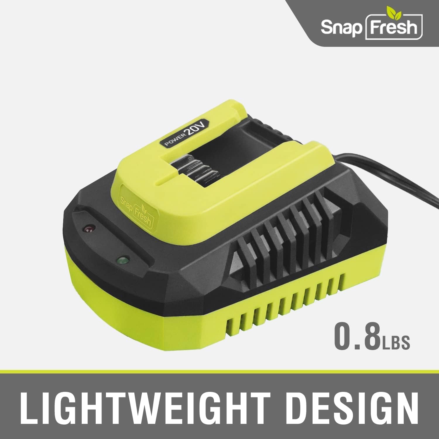 SnapFresh 20V Battery Fast Charger (BBT-XH20V), Work with SnapFresh Batteries of BBT-DC20A & BBT-DC40A