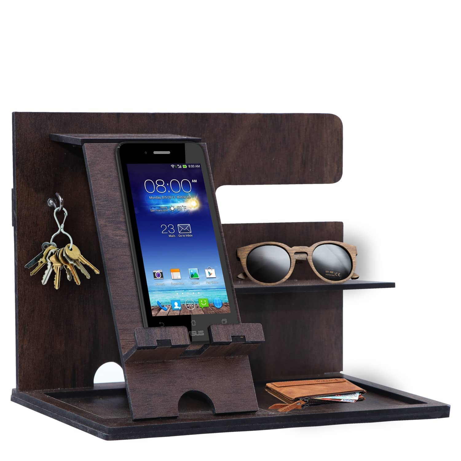 Docking Station, Desk Organizer, Mobile Stand, Docking Station for Table Cell Phone and Wallet Stand for Home & Office Stand (B09RB6F81C) Amazon Price History, Amazon Price Tracker
