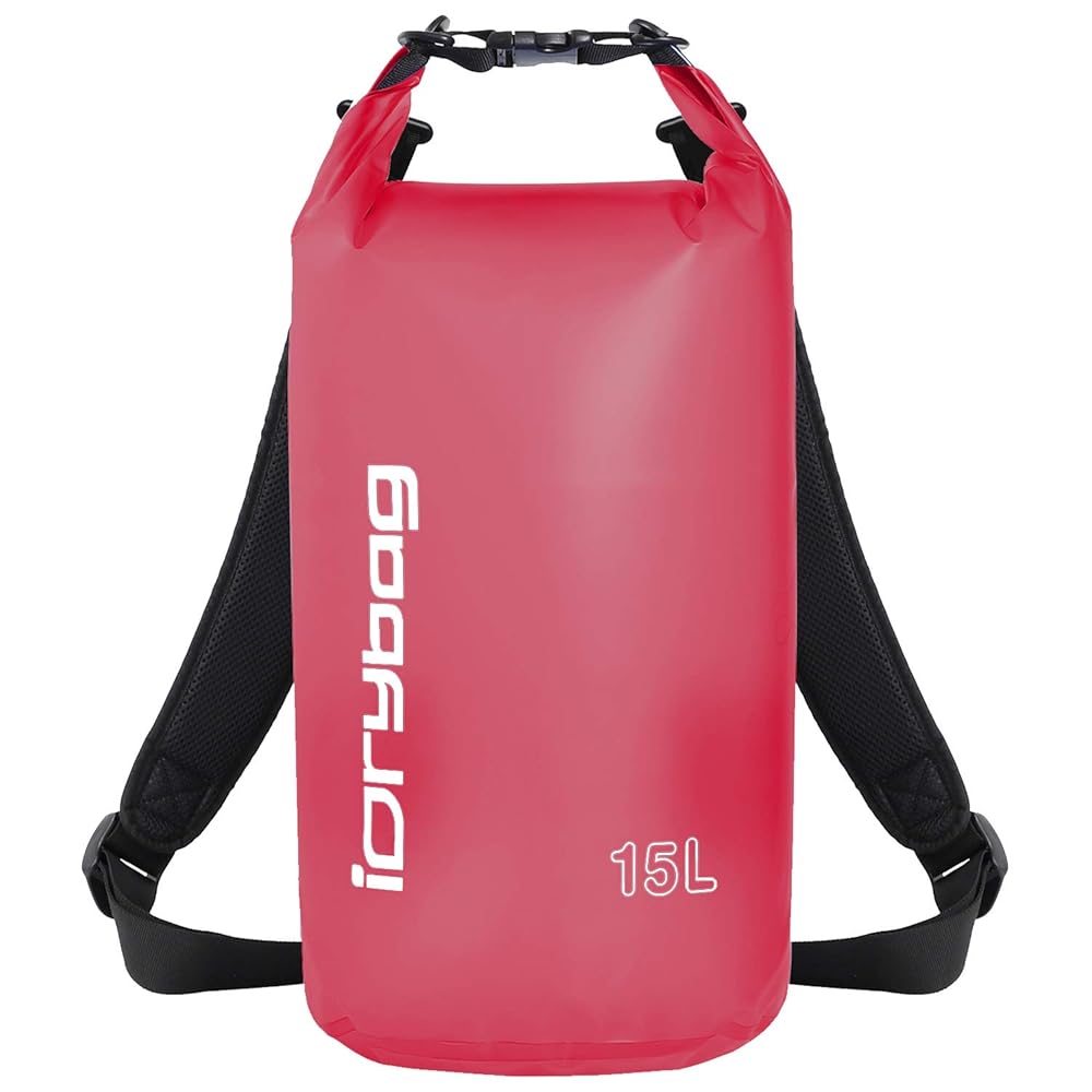 IDRYBAG Clear Dry Bag Waterproof 2L/5L/10L/15L/20L, Small Dry Sack Waterproof Bag for Kayaking