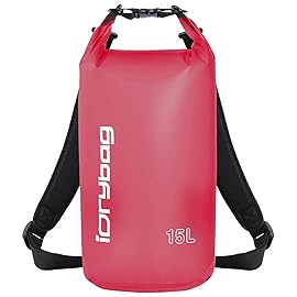 IDRYBAG Clear Dry Bag Waterproof 2L/5L/10L/15L/20L, Small Dry Sack Waterproof Bag for Kayaking