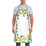 Yellow Spring Daffodils 100% Polyester Waterproof Apron，Large Bib Full-Print For Kitchen Restaurant Workshop