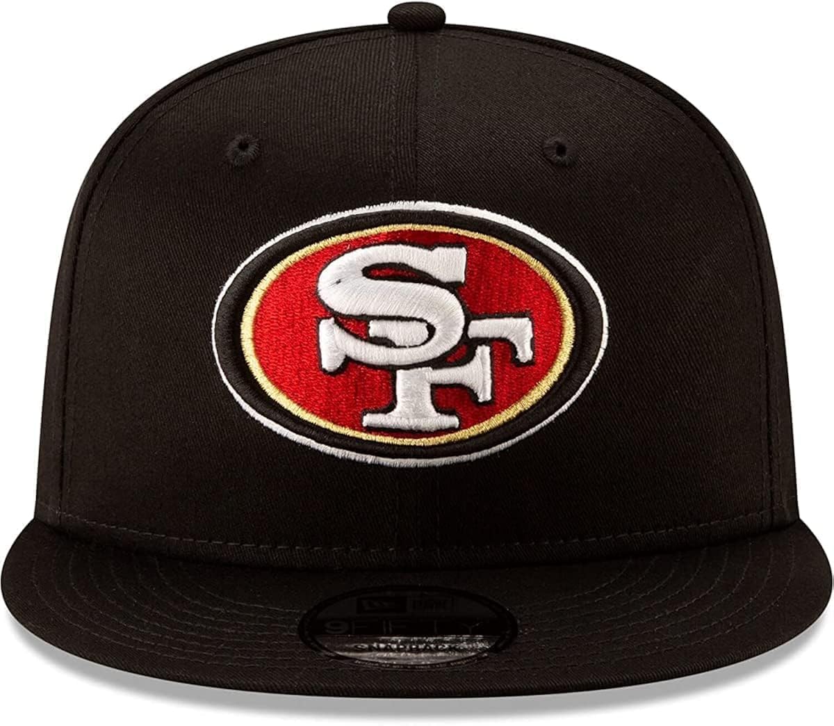 New Era NFL 9FIFTY Team Color Adjustable Snapback Hat Cap – One Size (US, Alpha, One Size, San Francisco 49ers – Black)