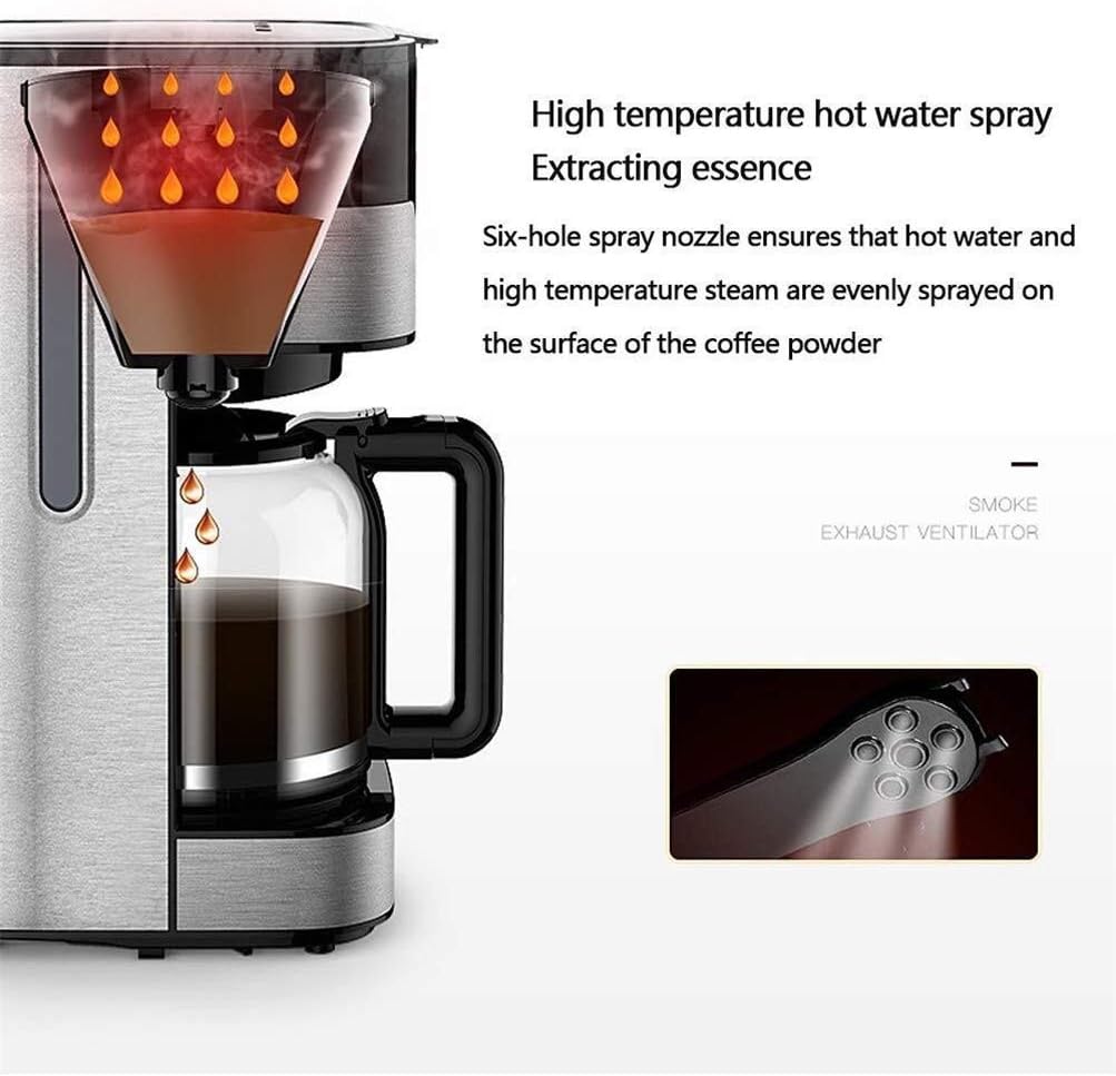Filter Coffee Machine, 1.5L Capacity Coffee Machine, Drip Fully Automatic Home American Coffee Machine