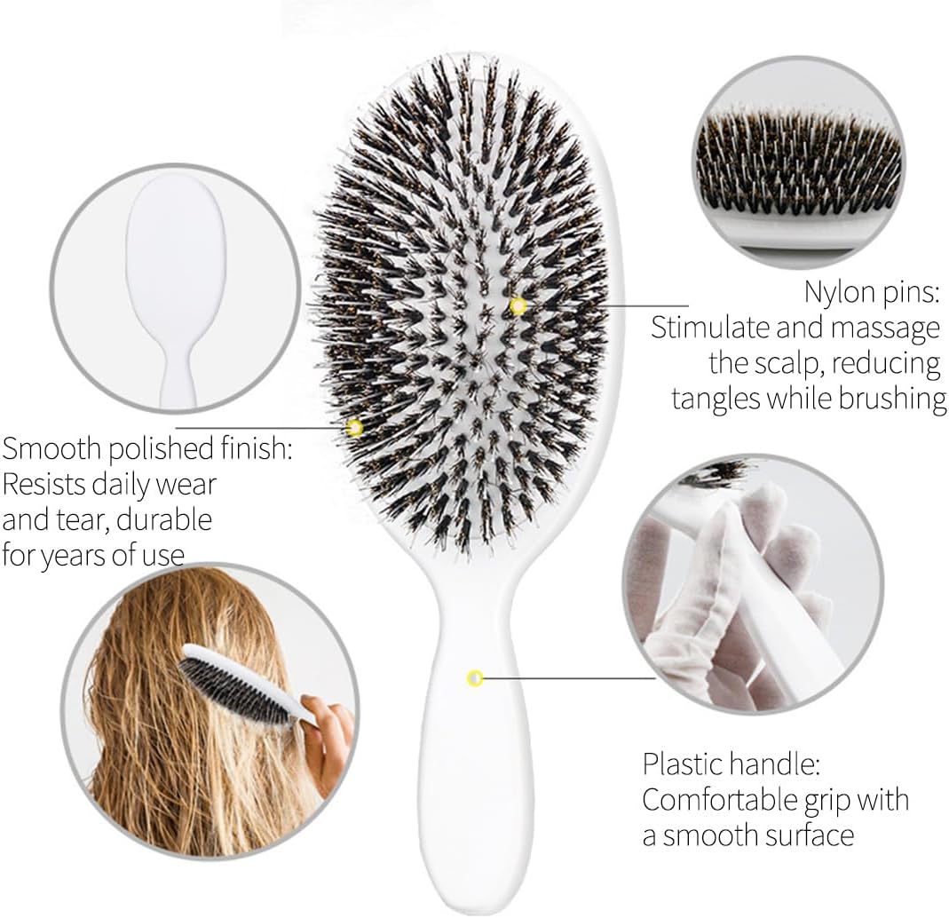 Viral World-Famous 5x Sold Out Paddle Brush, Wet Miracle Brush for Women Fine Hair, Paddle Brush for Thick Hair-Smoother, Stronger, Shinier Hair, Anti-Static, Lightweight, and Ergonomic Design (W*2) - Image 7