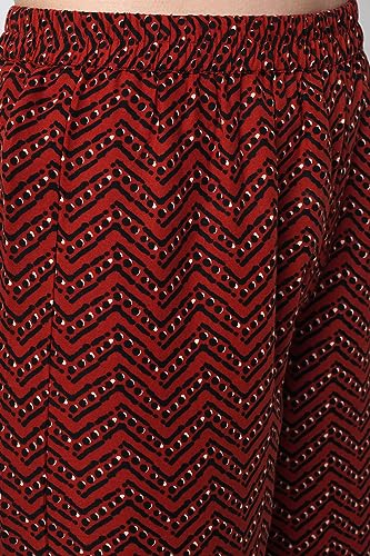 Image of Amayra Women's Rayon Printed Kurta with Palazzos and Dupatta Set