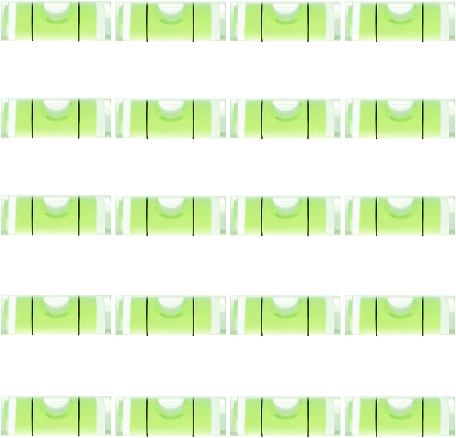 JYK Mini Cylindrical Level 20pcs, 9.5x25mm Small Horizontal Bubble Levels – Ideal for Measuring, Layout & DIY Projects