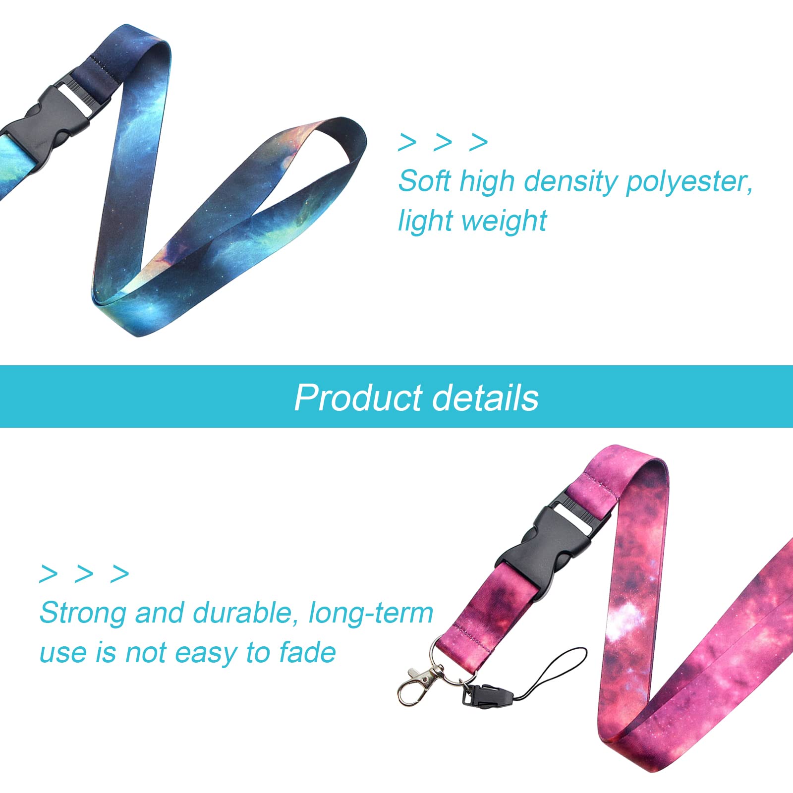 LJHJIJ88 NALX Starry Sky Phone Lanyard, Acrylic, Mehrfarbig, 10.4 cm x 3.2 cm x 8.9 cm - Image 3
