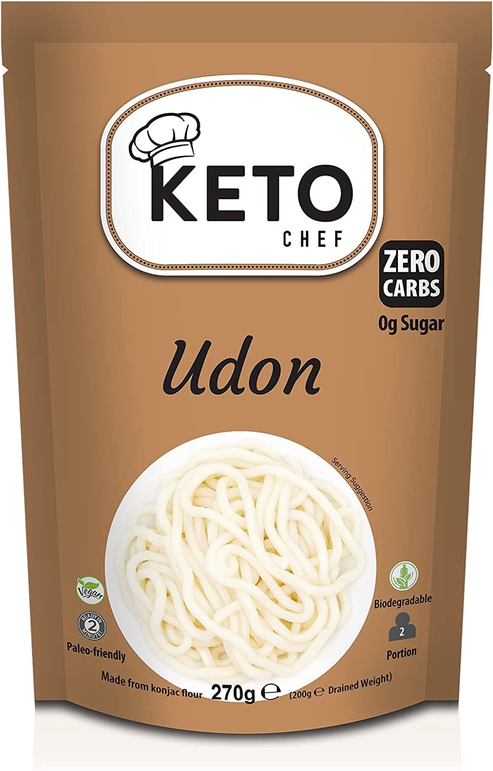 Buy Keto Chef Thick Instant Udon Noodles Konjac Vegan Noodle, Zero