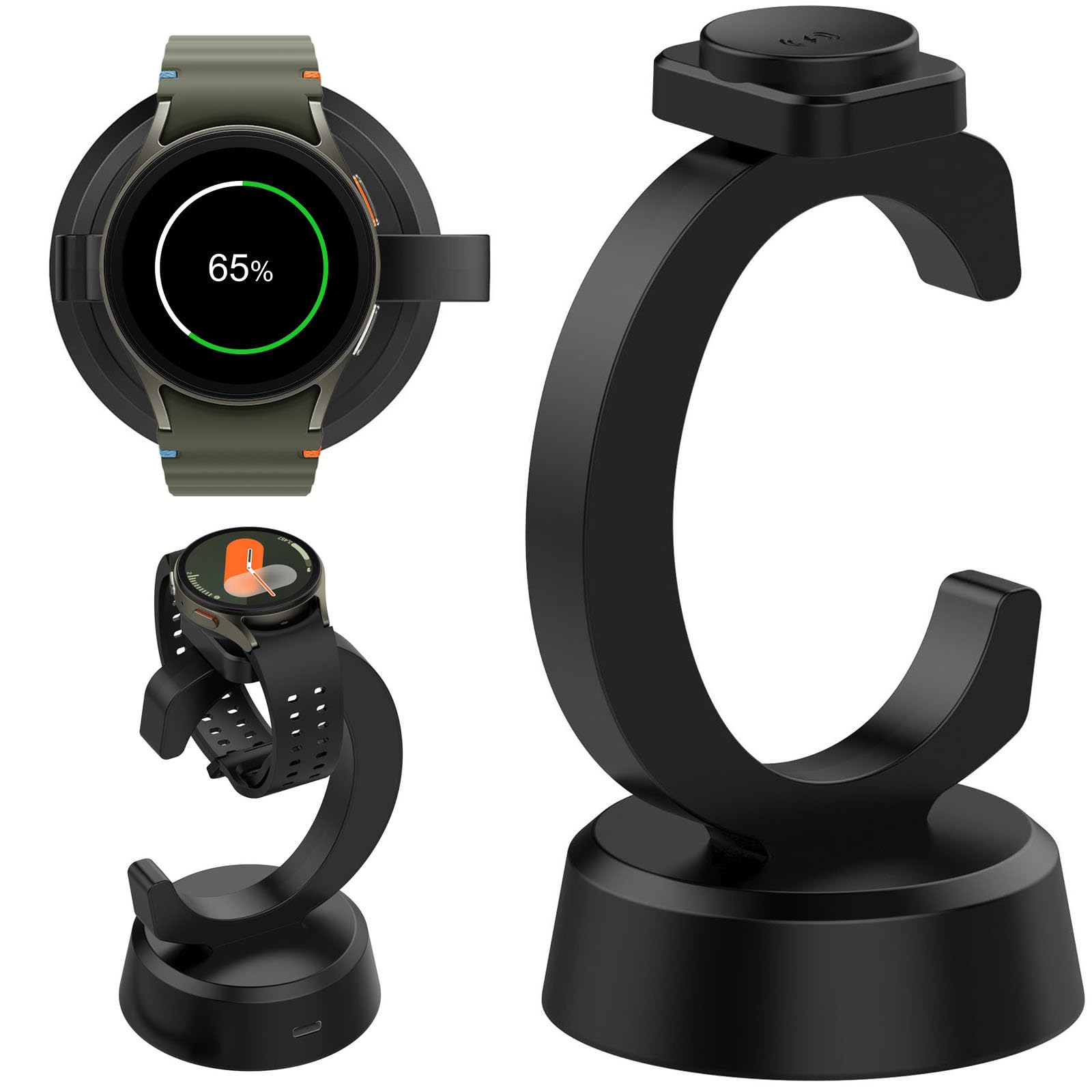 Support de Charge 5 Pièces pour Smsung Galaxy Watch 8/8 Classic/Ultra 2025/7, Station de Recharge de Remplacement, Support de Chargement sans Fil Magnétique