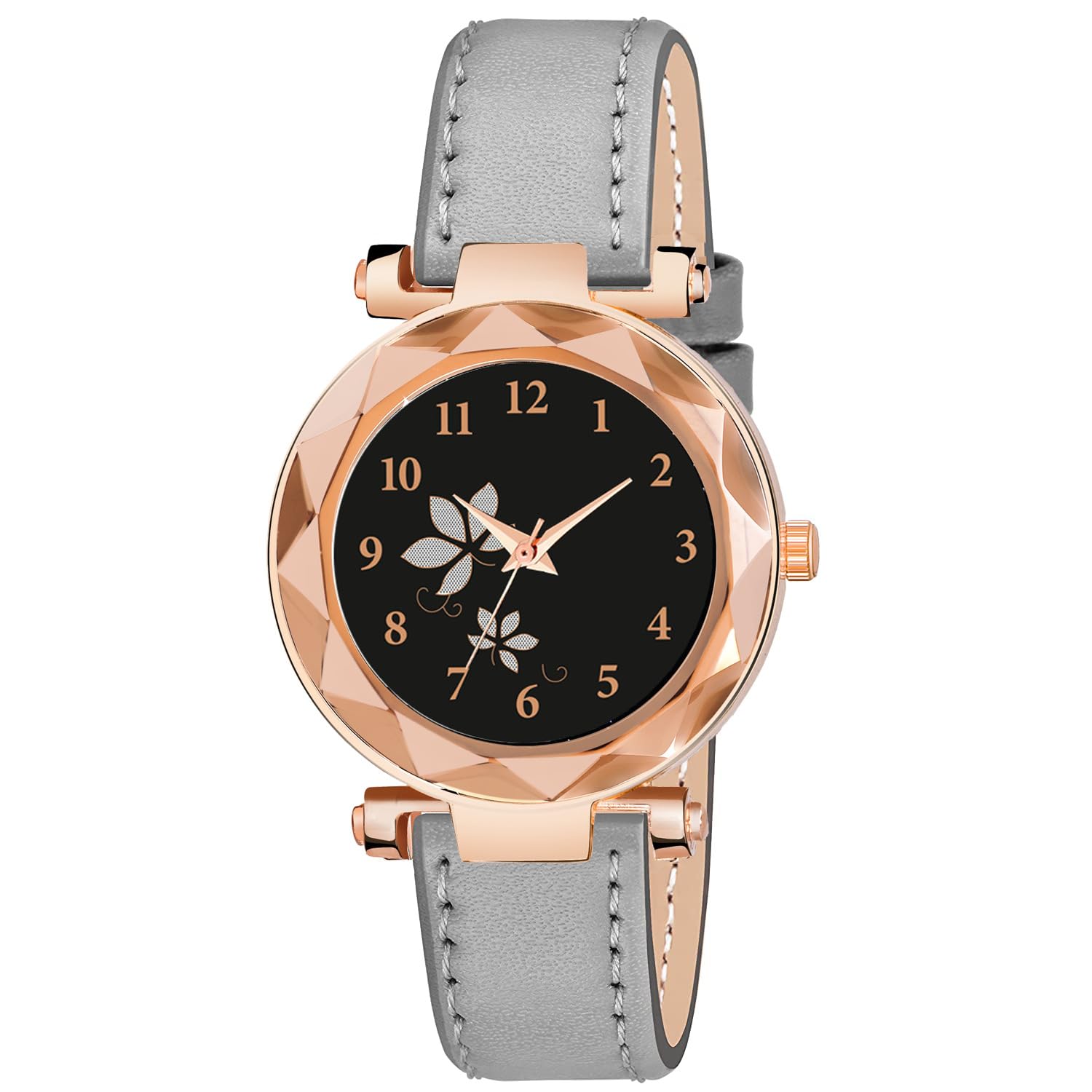 Talgo Alluring Analogue 2Pan Black Dial and Grey Leather Strap Stylish Wrist Watch for Girl and Women Pack of 1-GEN-RG-2PAN-BLK-D-GRY-L (Grey) (B0CD3WT5G8) Amazon Price History, Amazon Price Tracker
