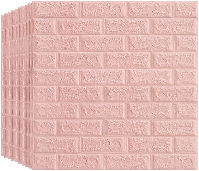 GICIR self-Adhesive XPE Foam Wallpaper 3D Wall Panels 10 Pieces Removable Wallpaper Foam Panel Bedroom and Living Room Background TV Decoration PE