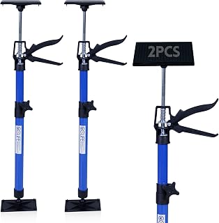 CCLIFE 2 Stk. Deckenstütze Montagestütze 50-115 cm | Belastbar bis 30 kg je Stütze für sicheres Fixieren von Deckenplatten, Holzplatten und anderen Bauteilen