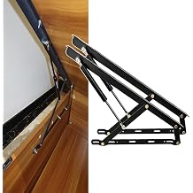 2 Pack Heavy Duty Hydraulic Bed Lift Mechanism,Metal Lift Up Storage Bed Frame Hinge Set, Foldable Spring Hinge Design for Mattress Box & Sofa Beds Space-Saving,80cm