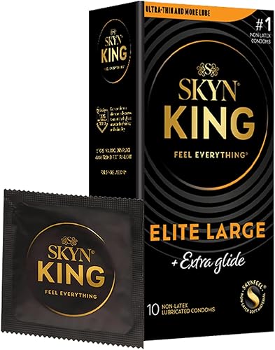 SKYN King Elite - Condón grande sin látex, 10 unidades