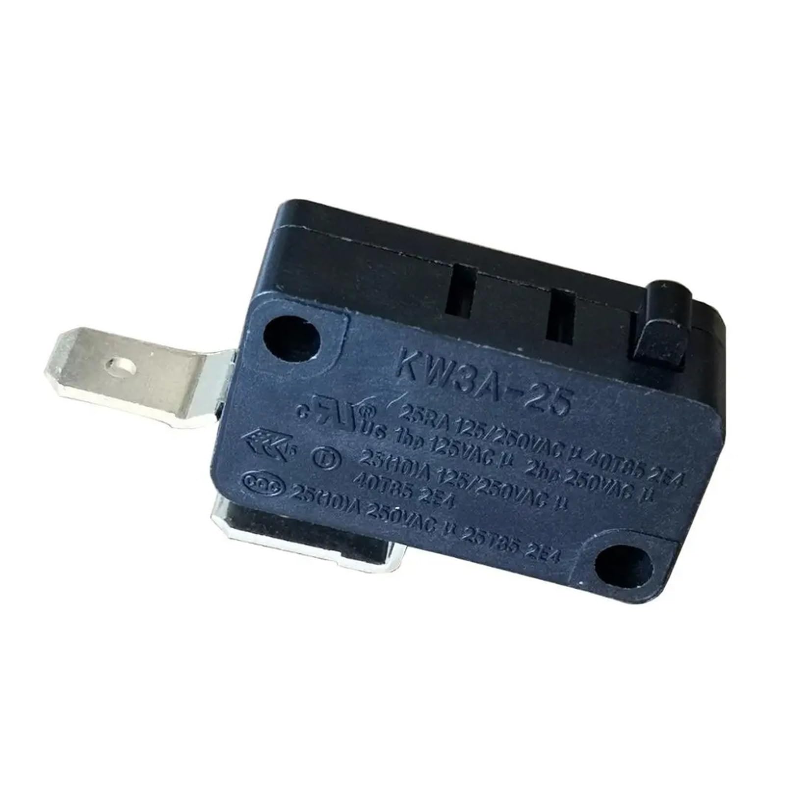 MWRFKJOB KW3A-25 Microswitches SPDT No Lever 2 Pin Plunger Switch for Oven Microwave,4-Pack