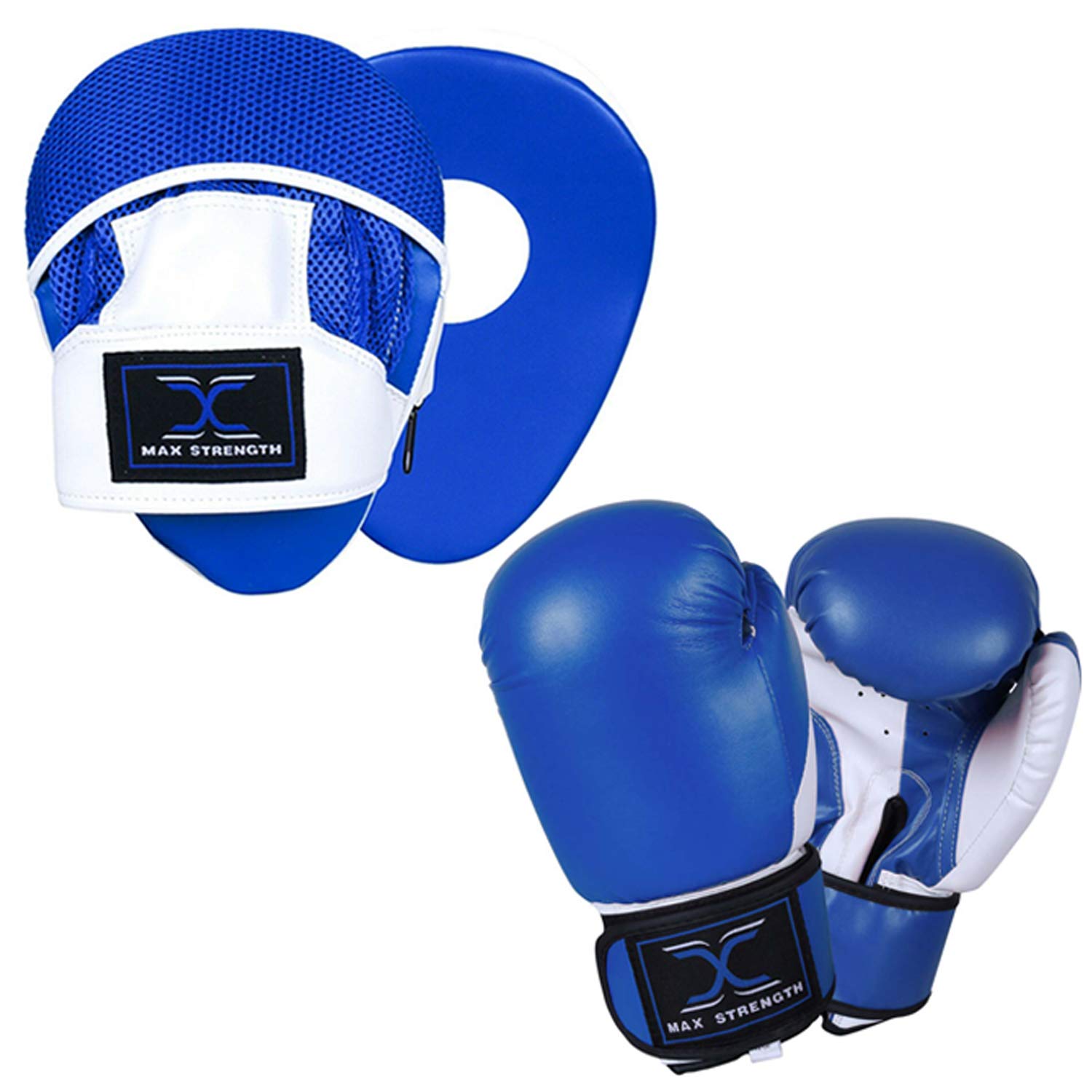 Bokshandschoenen Focus Mitts Leer Haak en Jab Punch Bag Doel Training Gebogen Strike Shield Hand Muay Thai Pad MMA Martial Arts Handschoenen (Rood