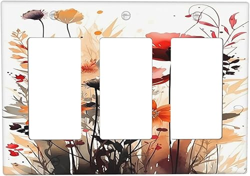 Miniatura 35 de Cubiertas Decorativas de Tomacorrientes Estilo Gótico Cuervo Flores Púrpuras 1 Gang Interruptor de Luz Simple Basculante Placa Cubierta Placas de