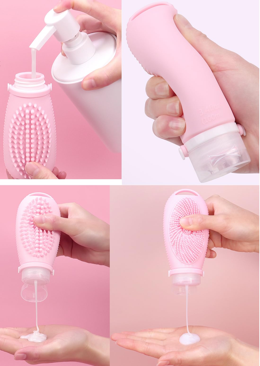 Amazon.co.jp: 2way トラベルボトル シリコン 詰め替えボトル バンド