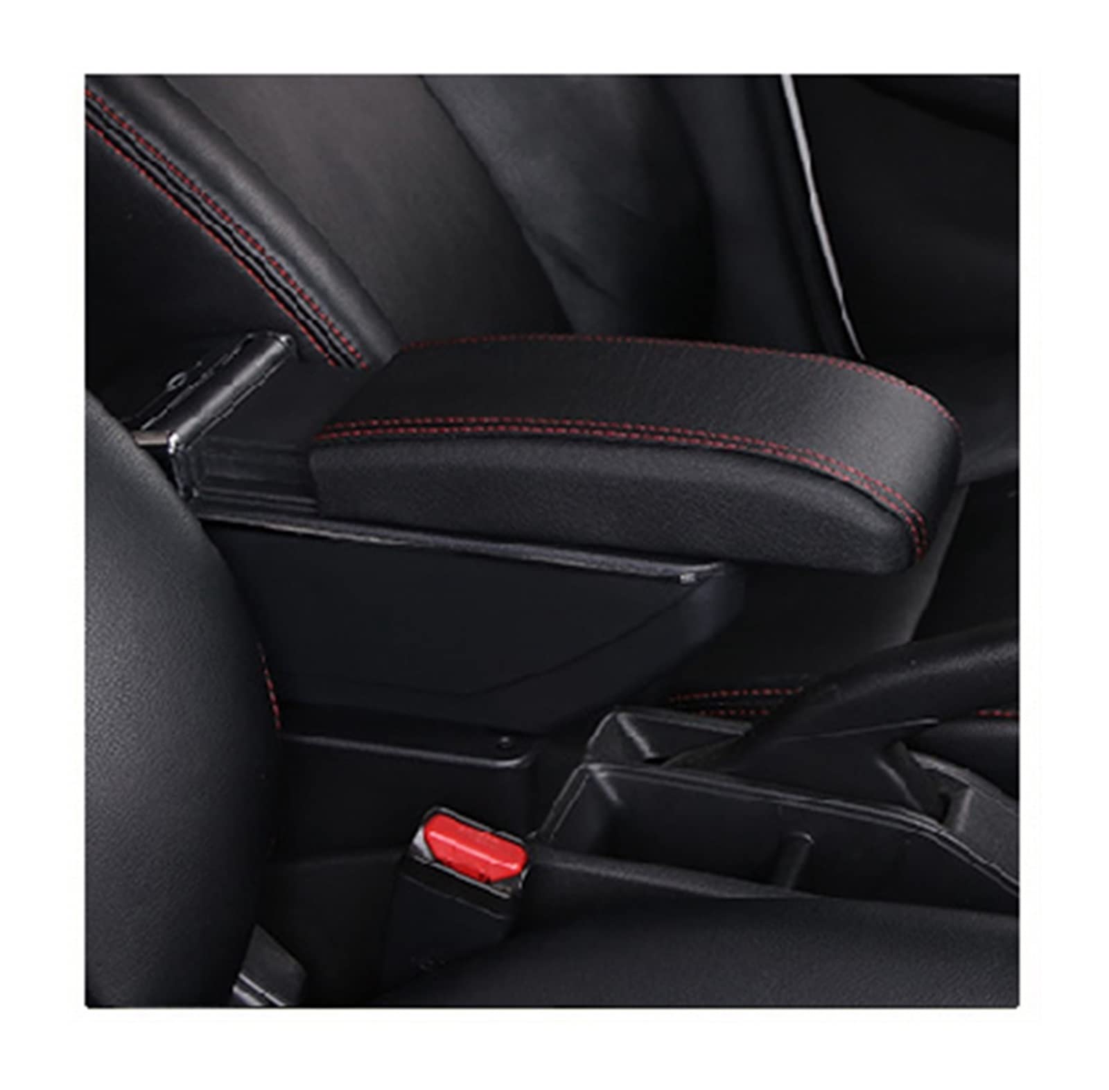Car Armrest Box For Opel For Corsa D Car Central Storage Box Cup Holder Ashtray Accessories Interior Parts Retrofit Details(A Styke Black Red)