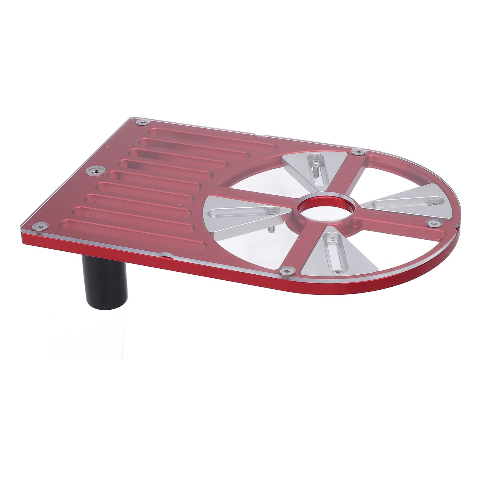 Pissente Trimmer Base Plate, Aluminum Alloy Router Base Plate Adjustable for 65-132mm Trimming Machine, Stable Workbench with Handle for Woodworking Trimming and Routing
