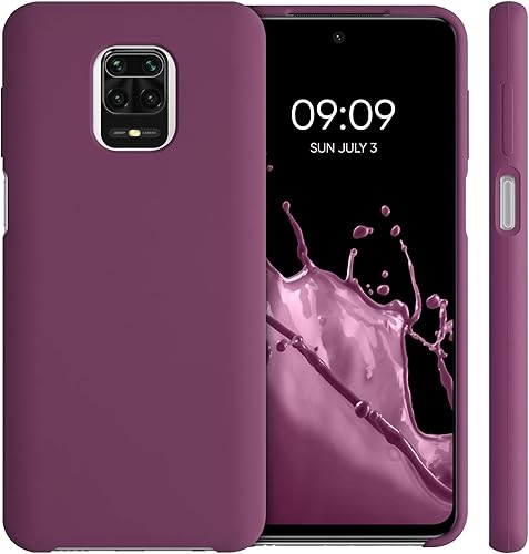 Miniatura 4 de kwmobile Funda compatible con Xiaomi Redmi Note 9S  9 Pro  9 Pro Max - Funda de silicona TPU con acabado suave - Violeta burdeos