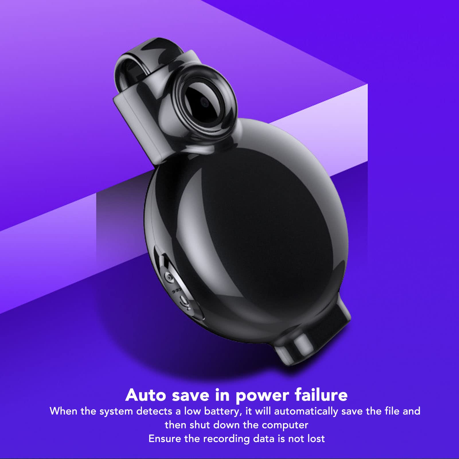 Septpenta Mini Telecamera 1080P, Telecamera Indossabile con Grande Obiettivo Grandangolare, Batteria al Litio 400 mAh, Telecamera Piccola per Tata, Telecamera Minuscola per Casa e Ufficio(16 GB)