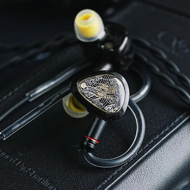 Image of TANGZU Waner S.G II in-Ear Monitor Earphones, 10mm Dynamic Driver PET Diaphragm Gaming Earbuds, HiFi Wired IEM Headphones with 0.78-2Pin Detachable OFC Cable (3.5mm, Black)