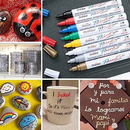 Overseas ACS001-8 Paint Marker Pens - 8 Colors Oil Based Paint Markers thumb #2
