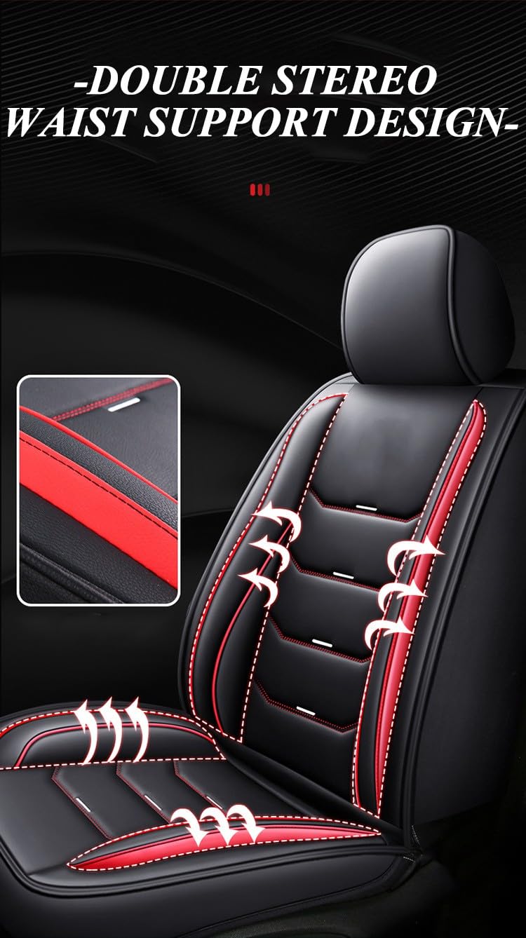 Ensemble de Housses Siège pour D𝙤dge Nitro,Confortables Imperméable Respirant Protecteurs de Siège de Voiture en Cuir(5 Sièges).