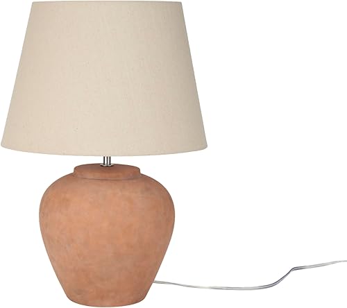 Miniatura 5 de Nourison Home Lámpara de mesa rústica de cerámica de terracota de 20 pulgadas para dormitorio, sala de estar, consola, entrada