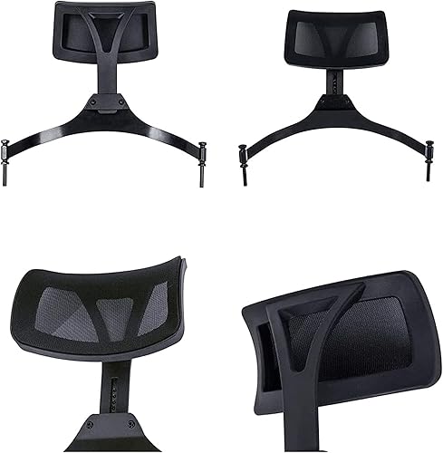 Miniatura 3 de DKULMN Accesorio universal para reposacabezas para silla de oficina, reposacabezas de silla ajustable en altura con soporte de malla negra,