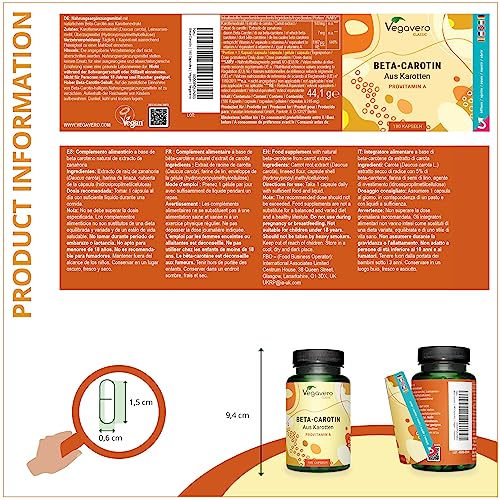 Bräunungskapseln Vegavero Beta Carotin aus Karottenextrakt