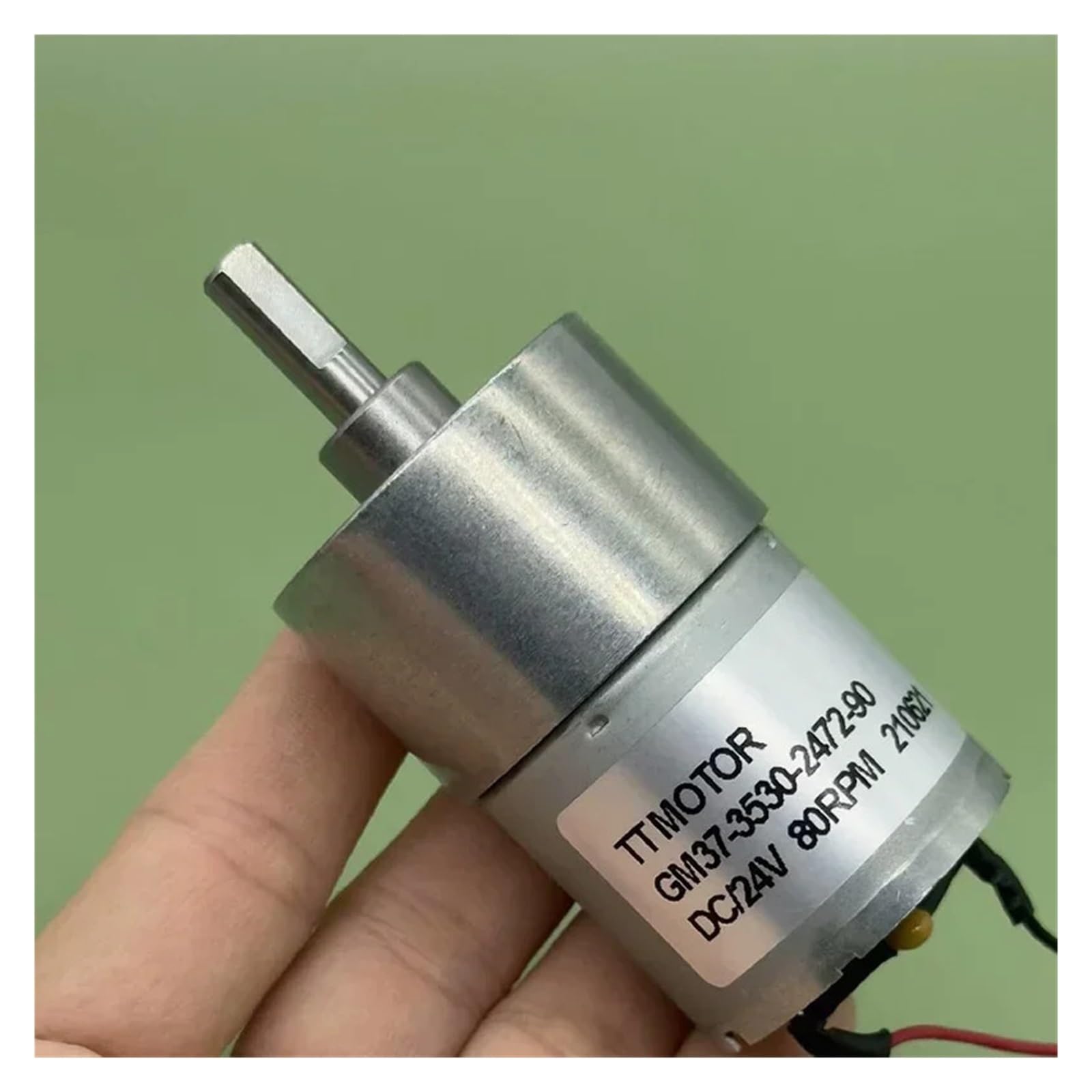 ROUPWKWO 37GB530-2475 DC 12V-24V 80RPM Slow Speed 37mm Geared Electronic Starter Metal Reducer Gearbox Electronic Starter Large Torque for Home Appliance