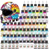 Airbrush Paint - 72 Colors with 3 Thinners, Ready to Spray Air Brush Painting Set, Water-Based Airbrush Paint Set for Fabric, Wood, Model Car, Metal, Plastic